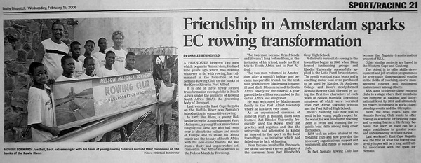 Friendship in Amsterdam sparks EC rowing transformation